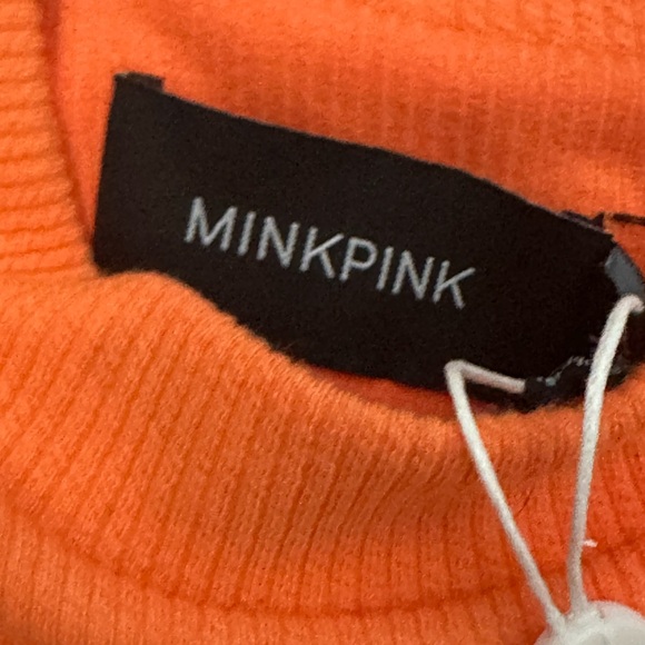 MINKPINK Vibrant Orange Knit Dress - Picture 4 of 6